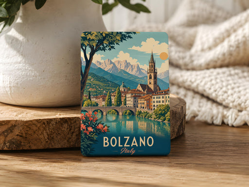 Bolzano Italy Fridge Magnet, Bolzano Souvenir Magnet, South Tyrol Travel Keepsake, Italian Alps Landmark Magnet