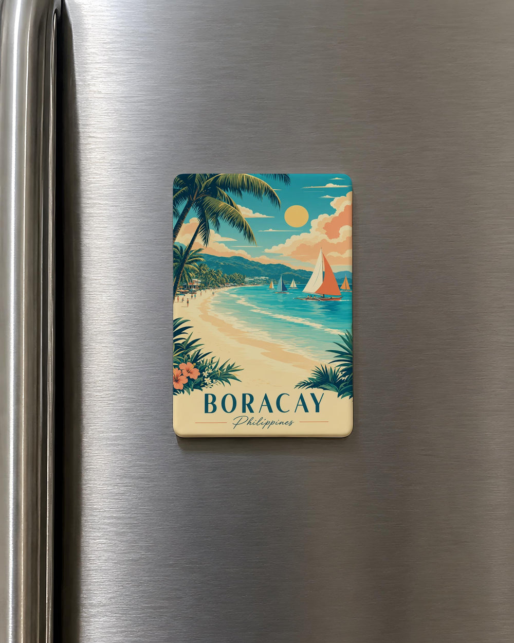 Boracay Philippines Fridge Magnet, Boracay Island Souvenir Magnet, Tropical Beach Travel Keepsake, Philippines Vacation Gift