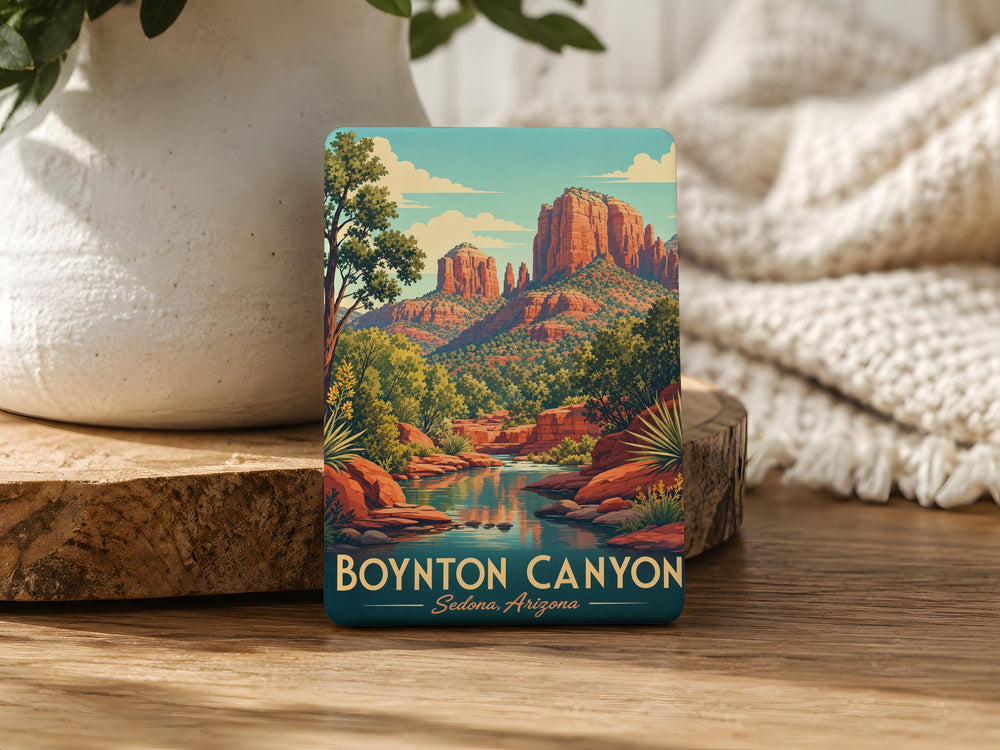 Boynton Canyon Sedona Arizona Fridge Magnet, Red Rock Canyon Hiking Trail Souvenir Magnet, Southwest Travel Keepsake Gift