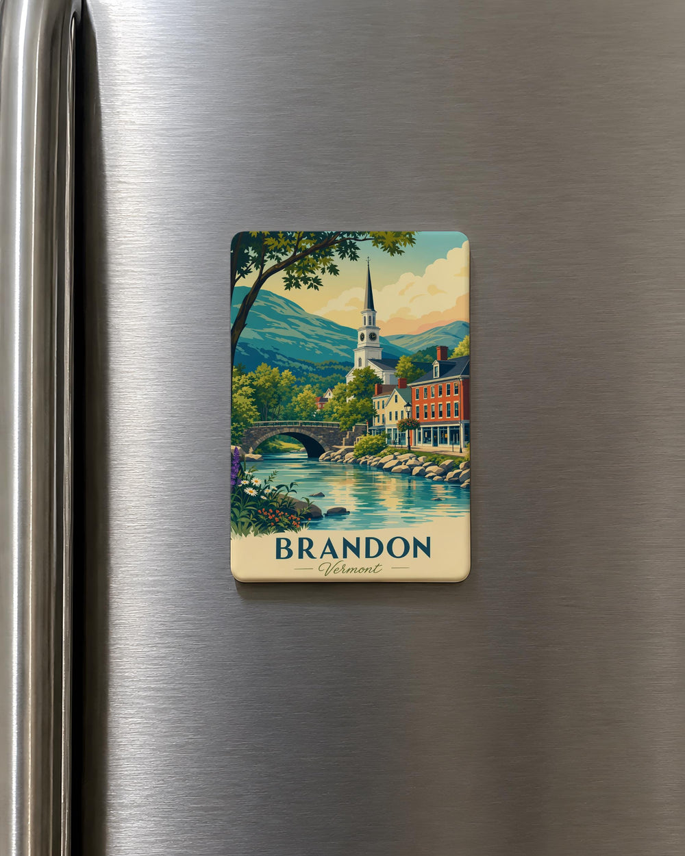 Brandon Vermont Fridge Magnet, Brandon VT Souvenir Magnet, Vermont Travel Keepsake, Small Town Brandon VT Gift
