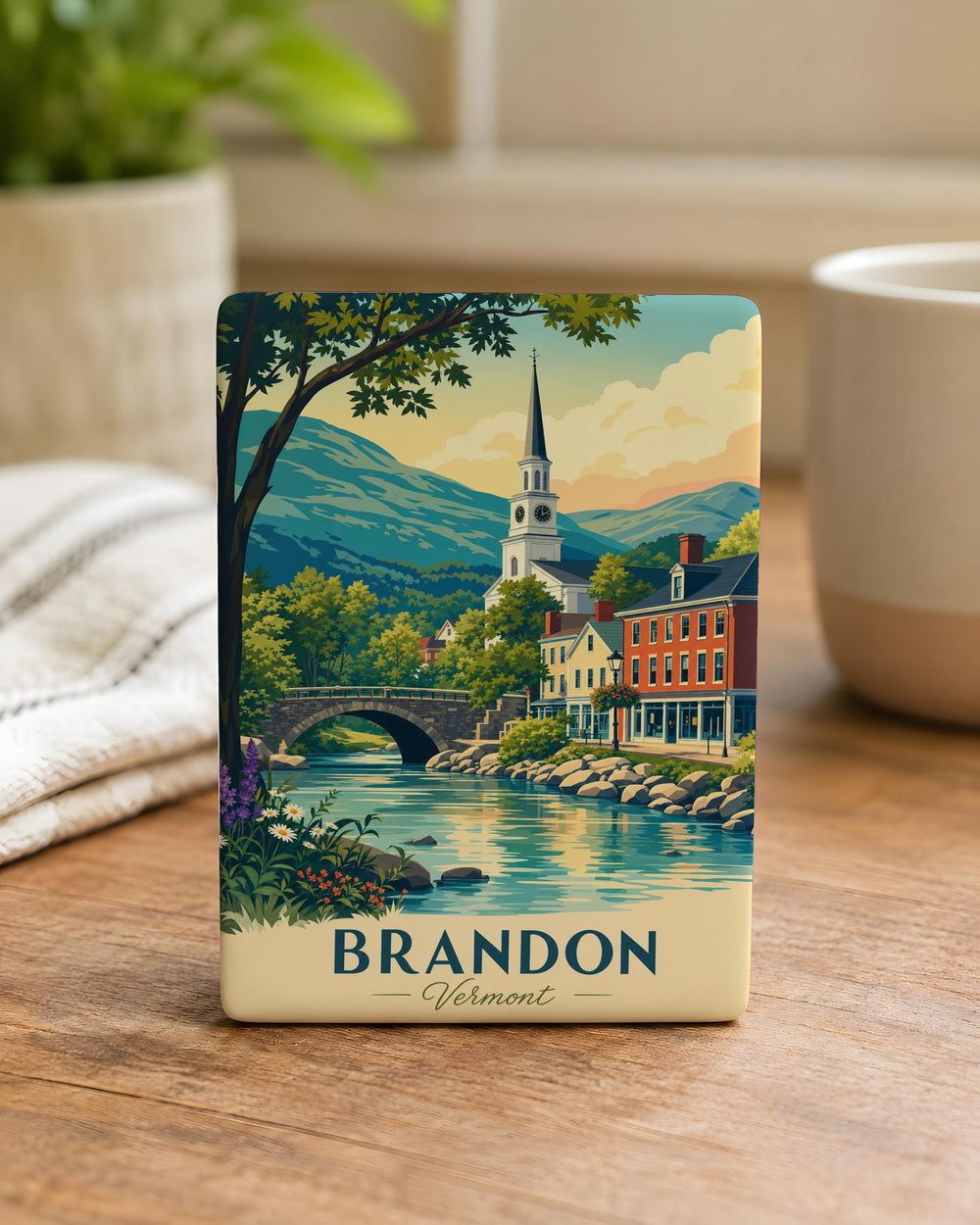 Brandon Vermont Fridge Magnet, Brandon VT Souvenir Magnet, Vermont Travel Keepsake, Small Town Brandon VT Gift