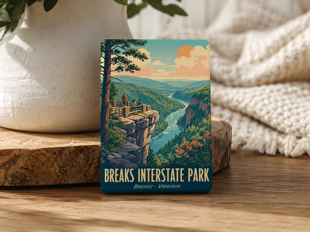 Breaks Interstate Park Fridge Magnet, Virginia Kentucky Gorge Landmark Souvenir Magnet, Hiking Nature Travel Keepsake