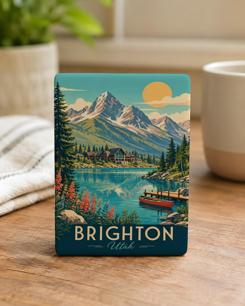 Brighton Utah Fridge Magnet, Brighton UT Souvenir Magnet, Ski Town Mountain Resort Travel Keepsake Magnet