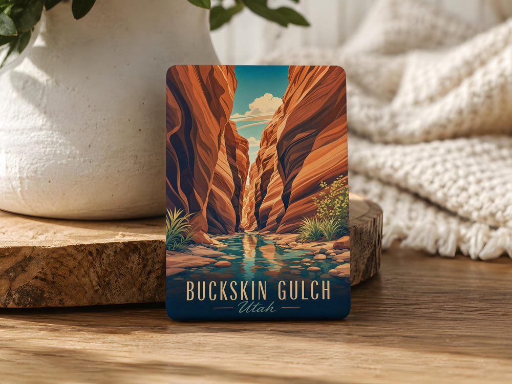 Buckskin Gulch Utah Fridge Magnet, Slot Canyon Souvenir Magnet, Utah Hiking Adventure Travel Keepsake Magnet