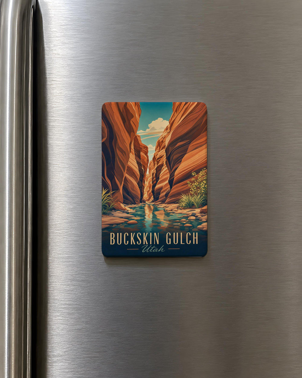 Buckskin Gulch Utah Fridge Magnet, Slot Canyon Souvenir Magnet, Utah Hiking Adventure Travel Keepsake Magnet
