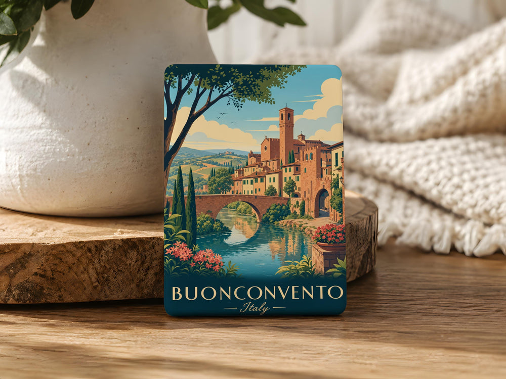 Buonconvento Italy Fridge Magnet, Tuscany Travel Souvenir, Italian Village Landmark Magnet, Italy Vacation Keepsake Gift