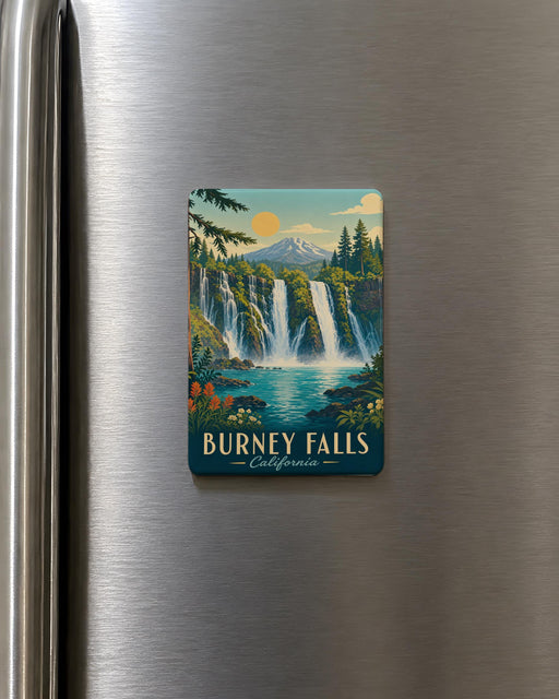 Burney Falls California Fridge Magnet, Burney Falls Waterfall Souvenir Magnet, Shasta County Nature Travel Gift