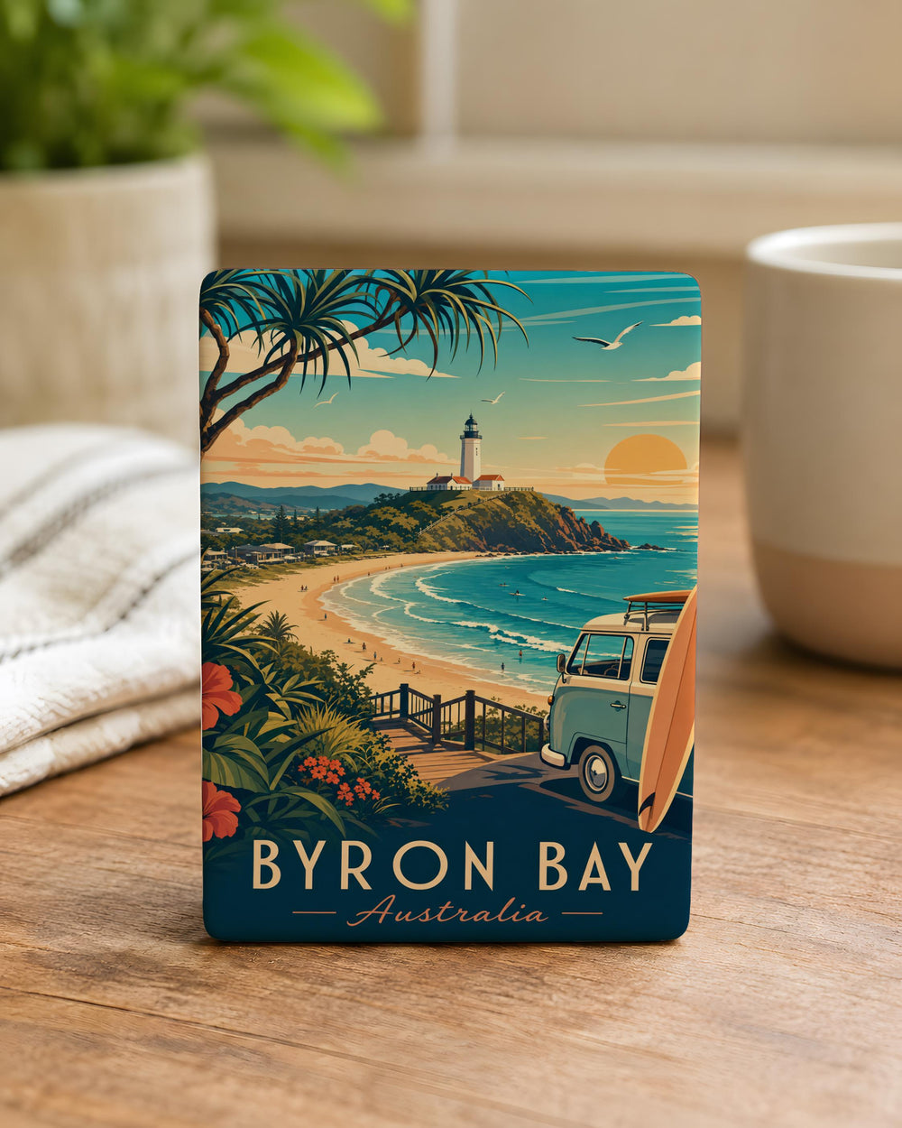 Byron Bay Australia Fridge Magnet, Byron Bay Souvenir Magnet, Australia Travel Gift, Coastal Town Keepsake Magnet