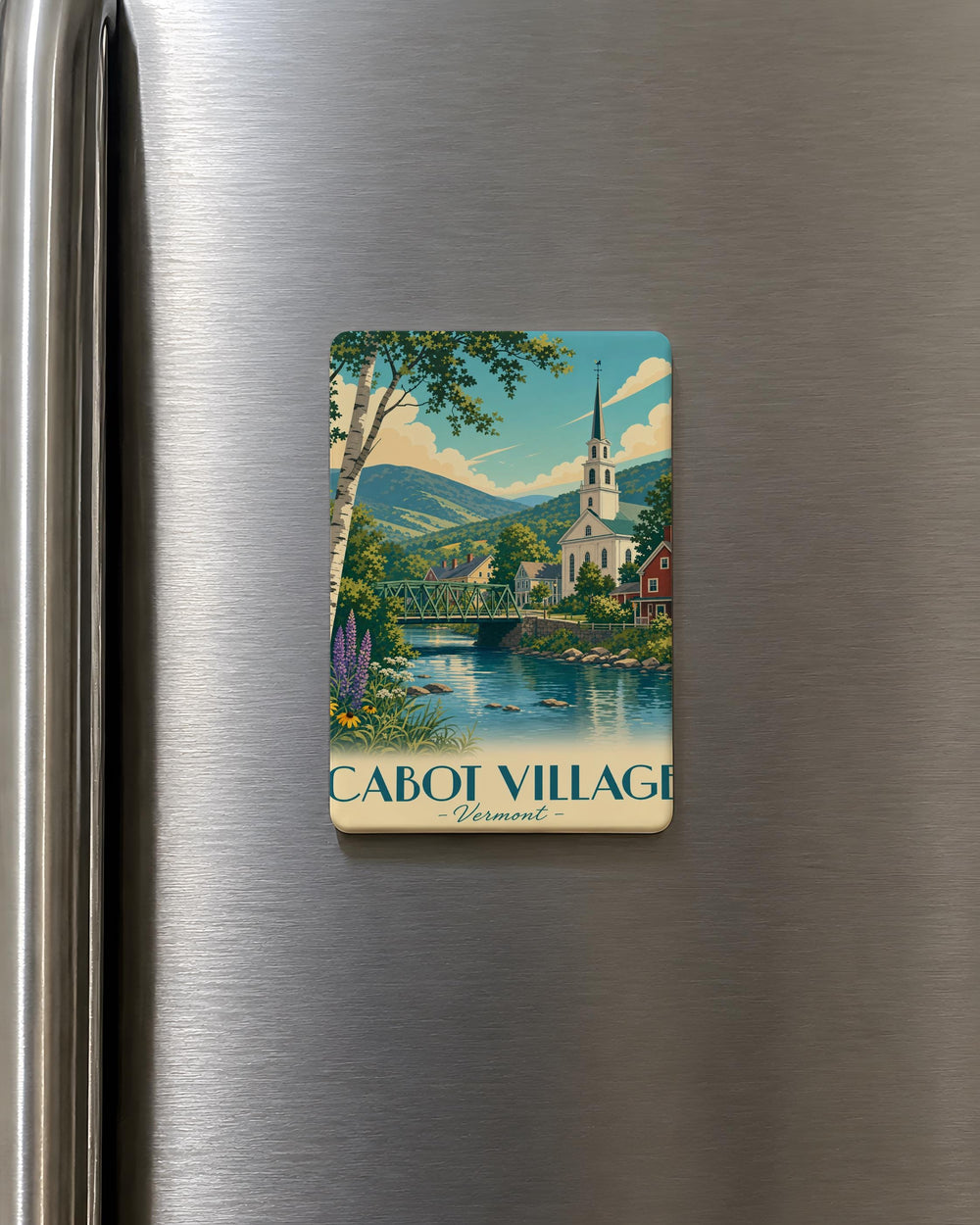 Cabot Village Vermont Fridge Magnet, Cabot VT Souvenir Magnet, New England Travel Keepsake, Vermont Village Gift