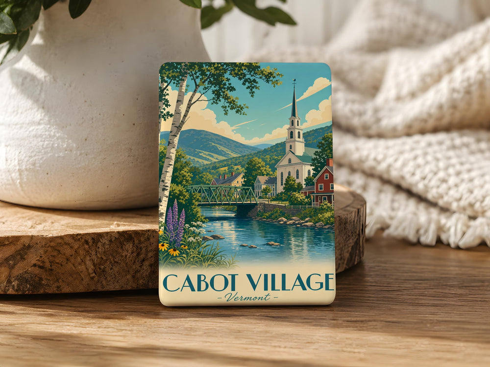 Cabot Village Vermont Fridge Magnet, Cabot VT Souvenir Magnet, New England Travel Keepsake, Vermont Village Gift