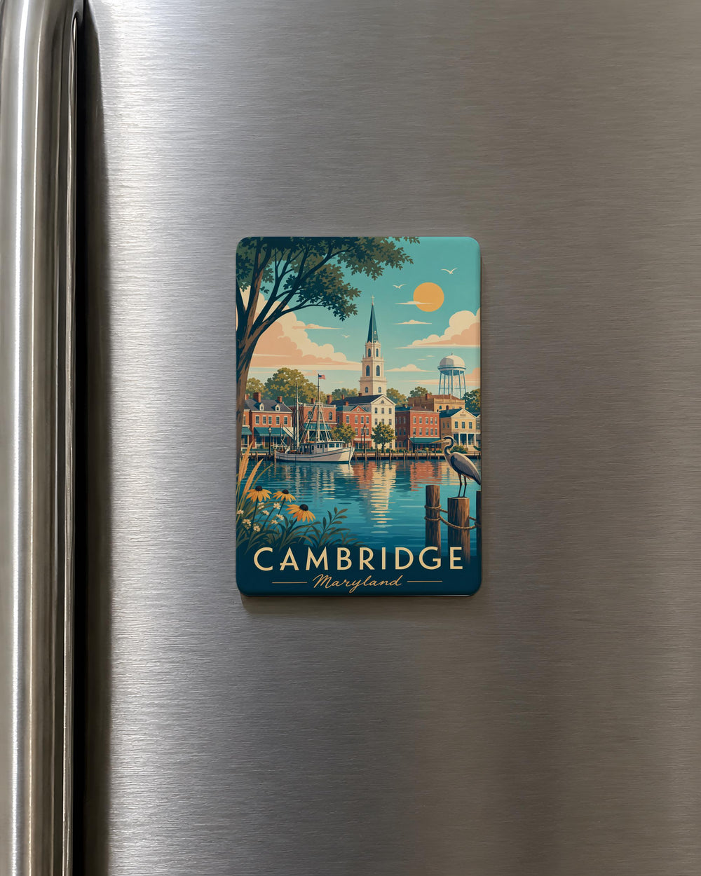 Cambridge MD Fridge Magnet, Cambridge Maryland Souvenir, Dorchester County Travel Keepsake, Eastern Shore Gift