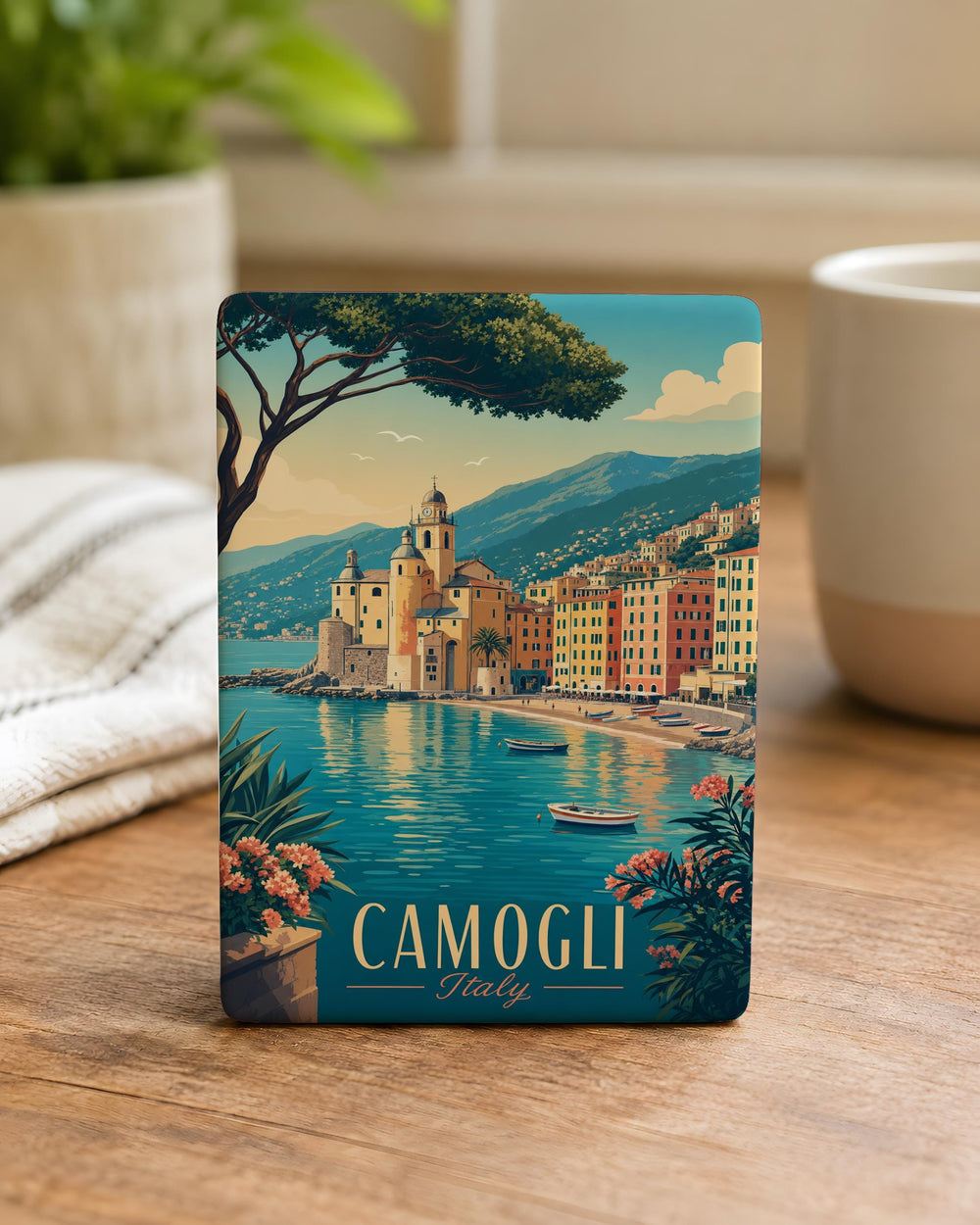Camogli Italy Fridge Magnet, Camogli Ligurian Coastal Village Souvenir, Italian Riviera Travel Gift, Camogli Harbor Magnet