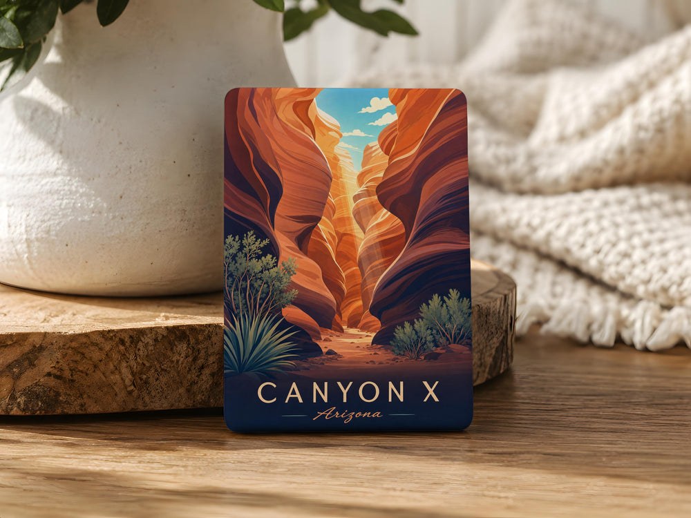 Canyon X Arizona Fridge Magnet, Arizona Slot Canyon Souvenir Magnet, Desert Canyon Travel Keepsake Magnet