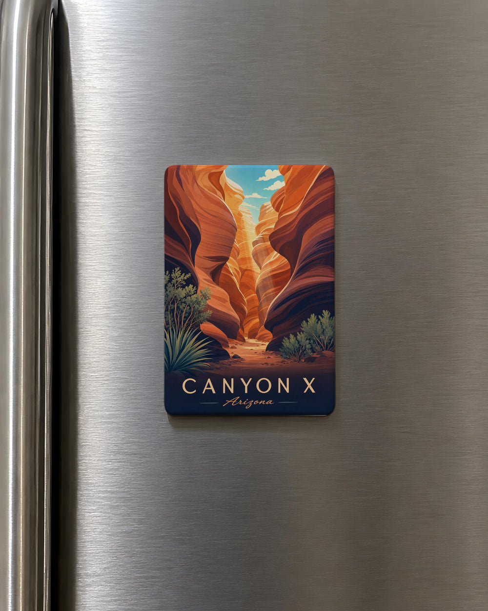 Canyon X Arizona Fridge Magnet, Arizona Slot Canyon Souvenir Magnet, Desert Canyon Travel Keepsake Magnet