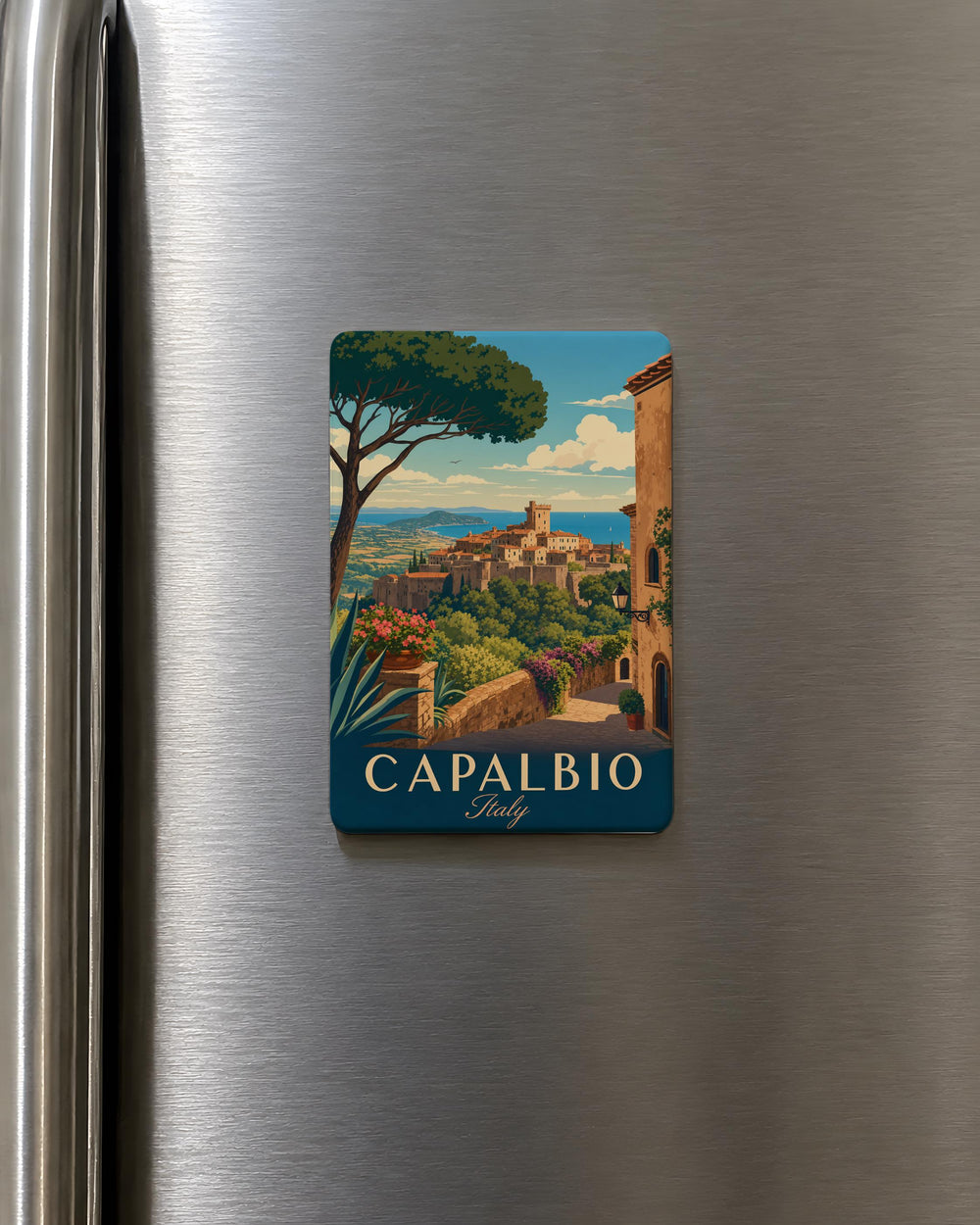 Capalbio Italy Fridge Magnet, Capalbio Travel Souvenir, Tuscany Italy Landmark Magnet, Italian Village Vacation Keepsake Gift