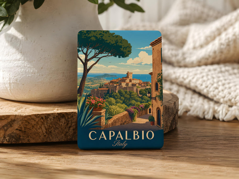 Capalbio Italy Fridge Magnet, Capalbio Travel Souvenir, Tuscany Italy Landmark Magnet, Italian Village Vacation Keepsake Gift