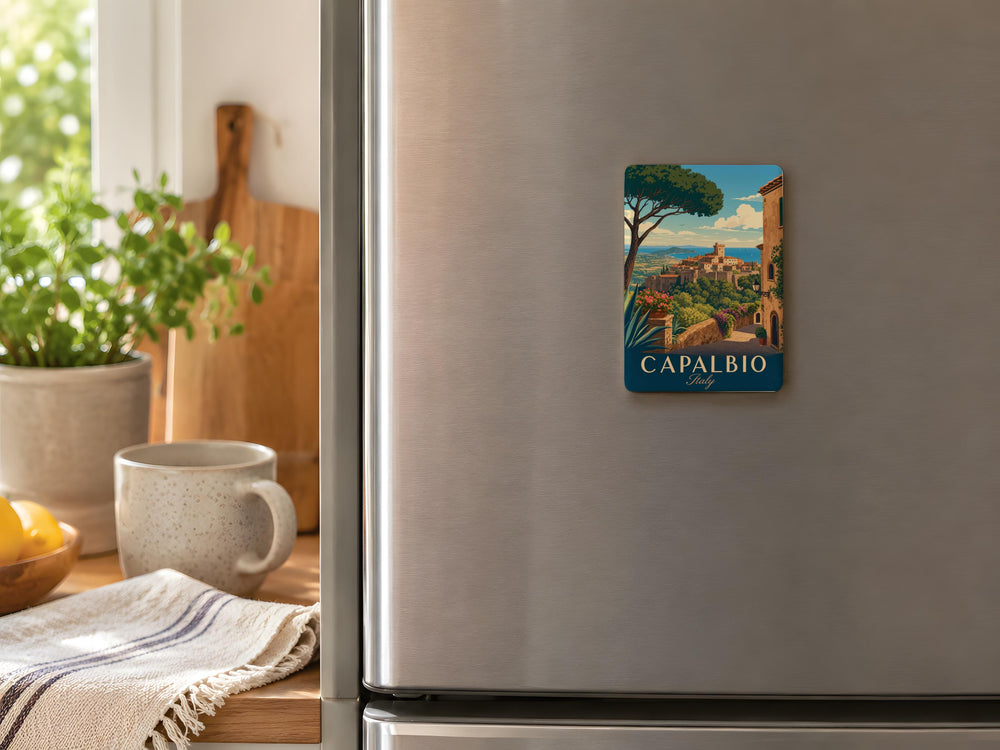 Capalbio Italy Fridge Magnet, Capalbio Travel Souvenir, Tuscany Italy Landmark Magnet, Italian Village Vacation Keepsake Gift