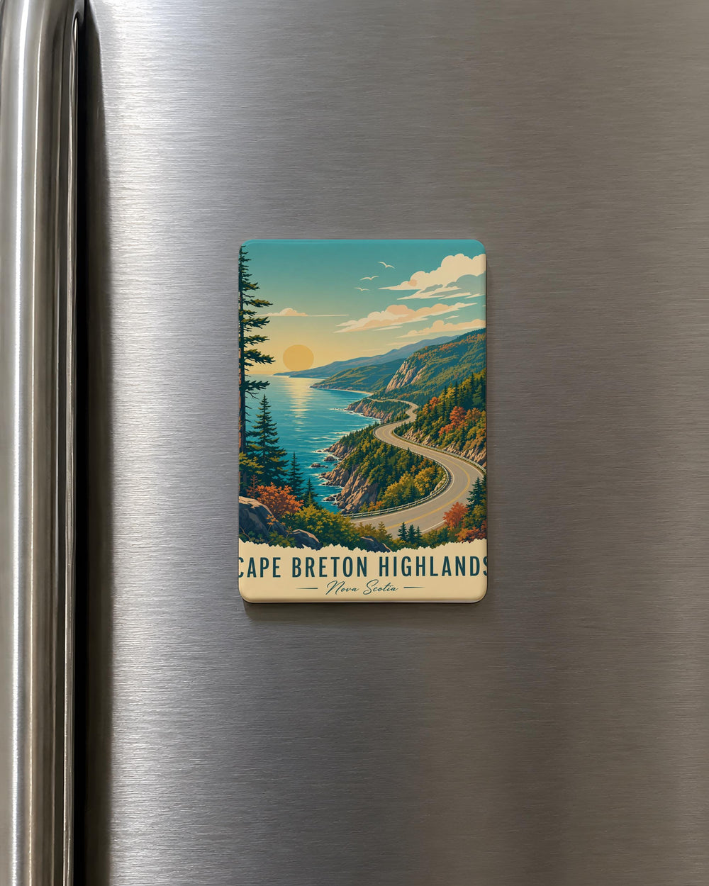 Cape Breton Highlands Fridge Magnet, Nova Scotia Scenic Travel Souvenir, Cape Breton Island Canada Keepsake Magnet