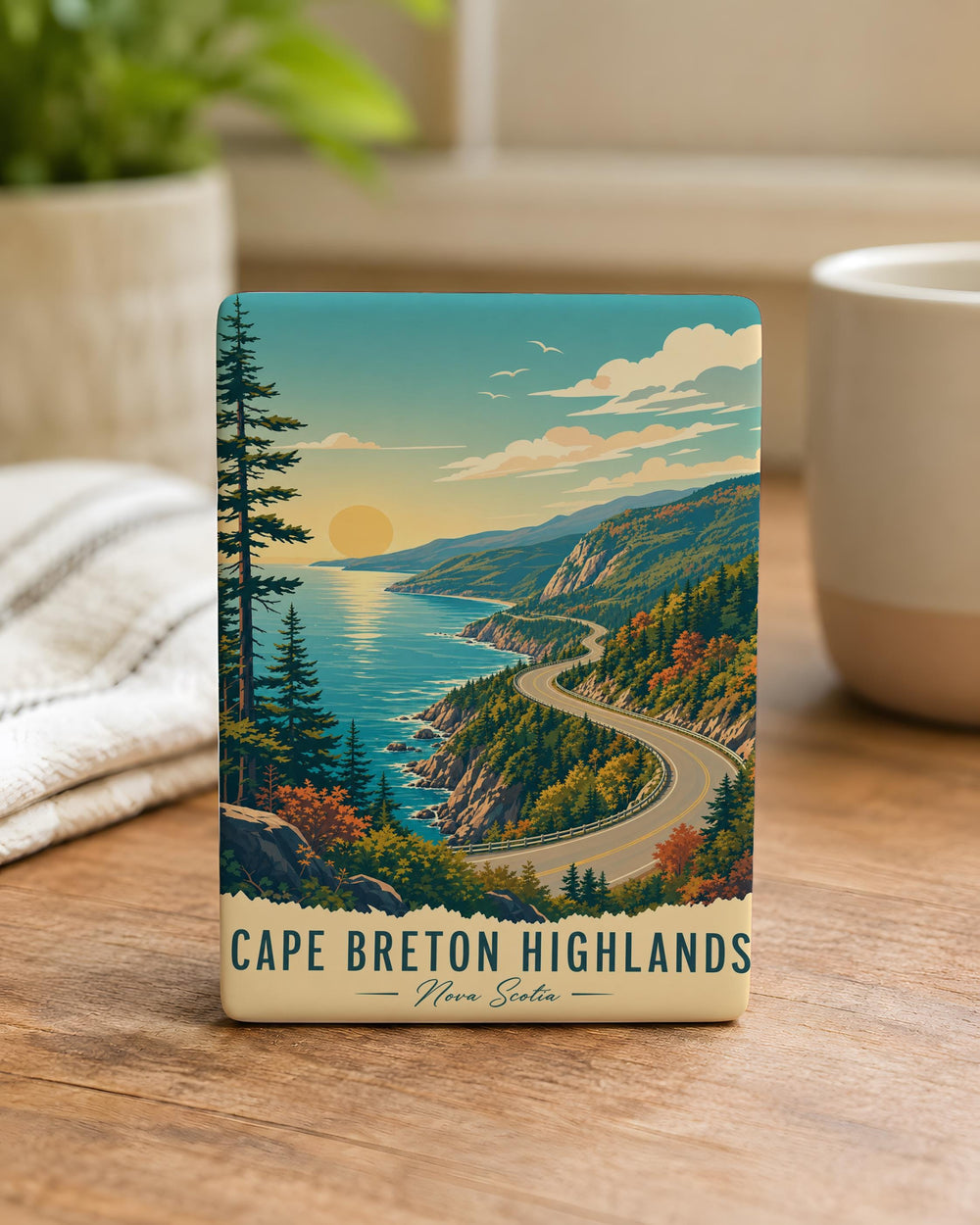 Cape Breton Highlands Fridge Magnet, Nova Scotia Scenic Travel Souvenir, Cape Breton Island Canada Keepsake Magnet