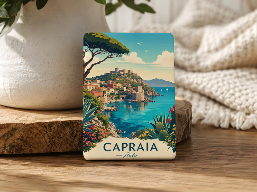 Capraia Italy Fridge Magnet, Capraia Island Souvenir Magnet, Tuscany Travel Keepsake, Italian Island Gift