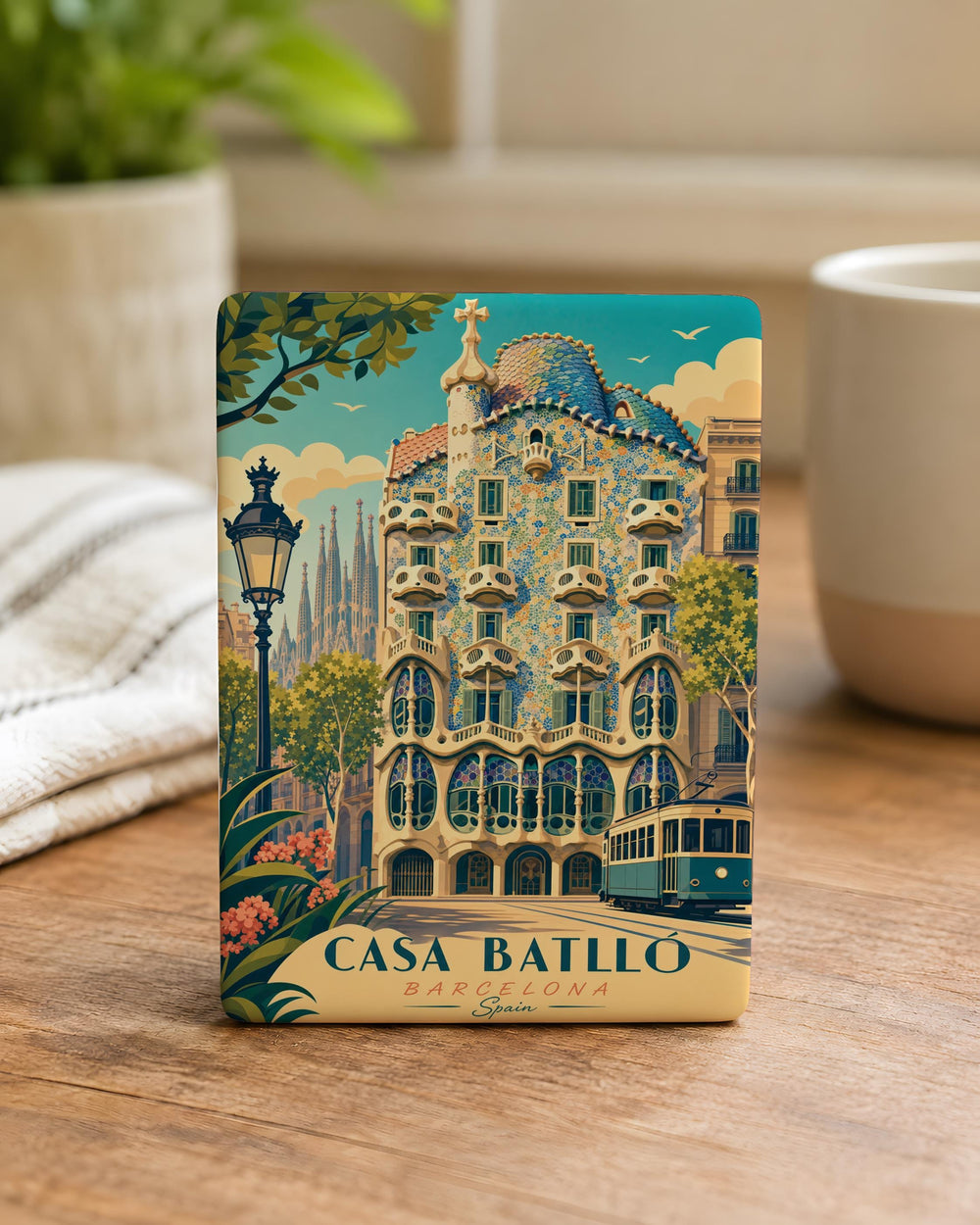 Casa Batlló Barcelona Fridge Magnet, Gaudí Architecture Souvenir Magnet, Spain Travel Landmark Kitchen Magnet