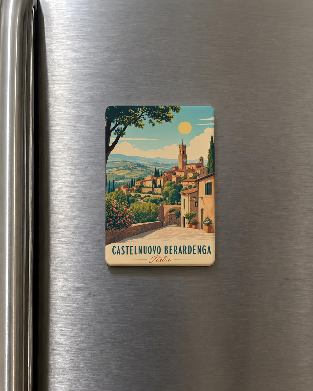 Castelnuovo Berardenga Italy Fridge Magnet, Tuscany Town Souvenir Magnet, Italian Travel Keepsake Magnet