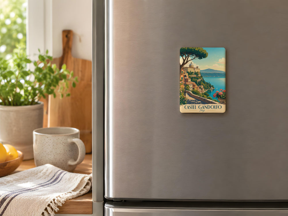 Castel Gandolfo Italy Fridge Magnet, Lake Albano Papal Palace Souvenir Magnet, Travel Gift, Rome Day Trip Keepsake