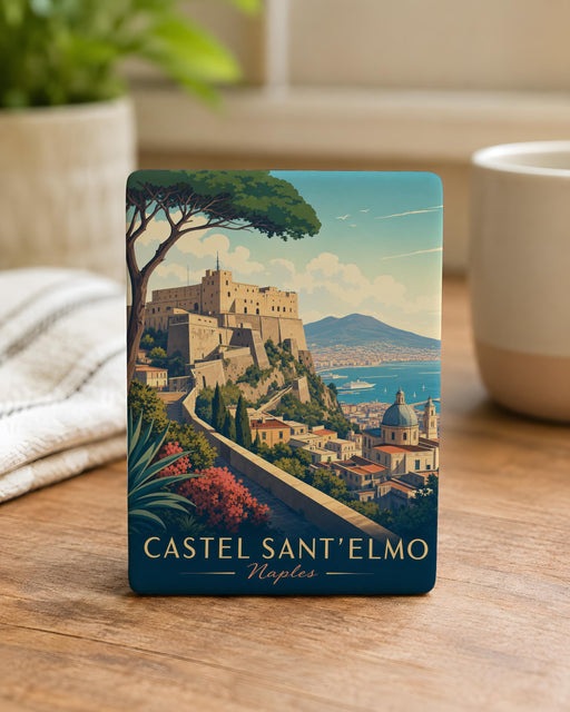 Castel Sant’Elmo Naples Fridge Magnet, Italy Travel Souvenir, Naples Landmark Keepsake, Castle View Magnet, Napoli Gift