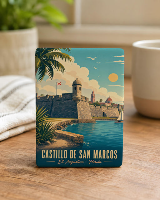 Castillo de San Marcos Fridge Magnet, St. Augustine Florida Fort Souvenir Magnet, Historic Landmark Travel Keepsake Gift