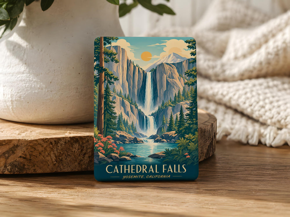 Cathedral Falls Fridge Magnet, Waterfall Landmark Souvenir Magnet, West Virginia Nature Travel Gift, Scenic Falls Refrigerator Magnet