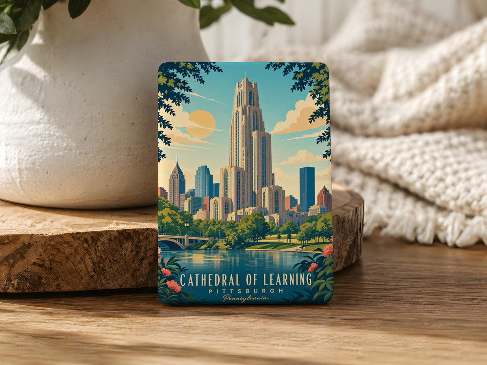 Cathedral of Learning Fridge Magnet Pittsburgh Landmark Souvenir University of Pittsburgh Gift Oakland Neighborhood Keepsake
