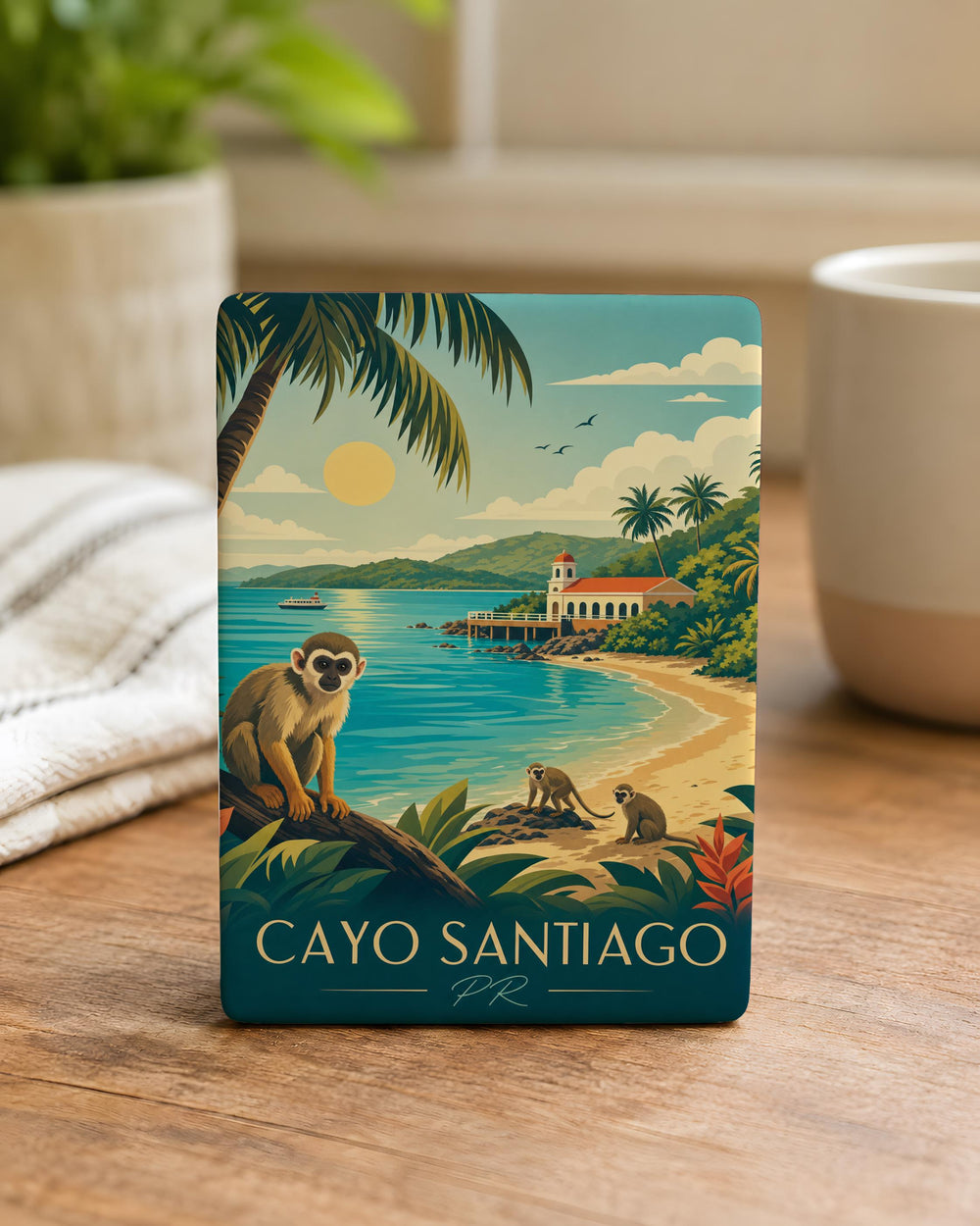 Cayo Santiago Puerto Rico Fridge Magnet, Caribbean Island Souvenir Magnet, Cayo Santiago PR Travel Keepsake Magnet