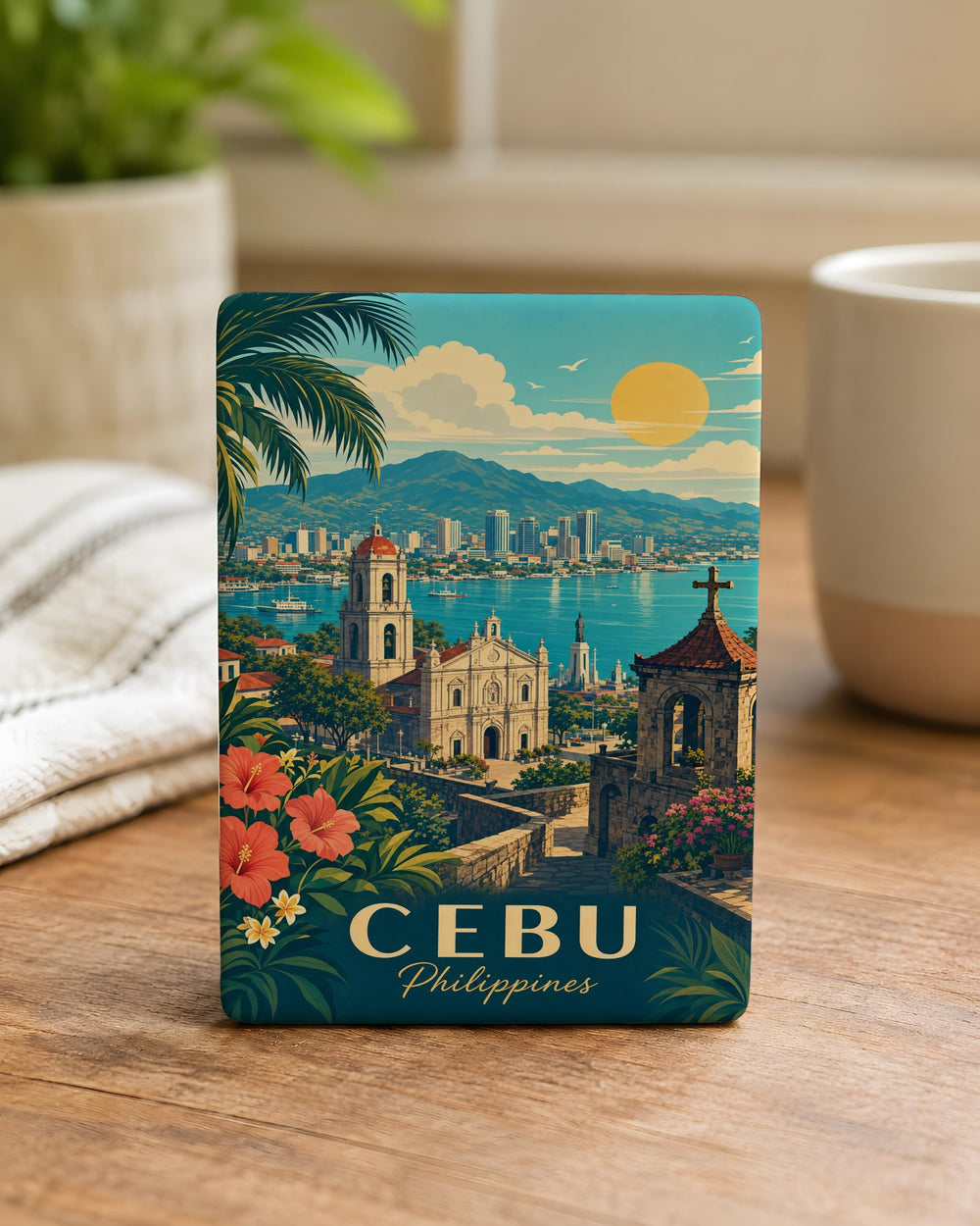 Cebu Philippines Fridge Magnet, Cebu City Souvenir Magnet, Philippines Travel Gift, Cebu Island Keepsake Magnet