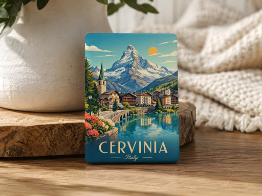 Cervinia Italy Fridge Magnet, Breuil-Cervinia Travel Souvenir, Matterhorn Mountain Resort Keepsake Magnet