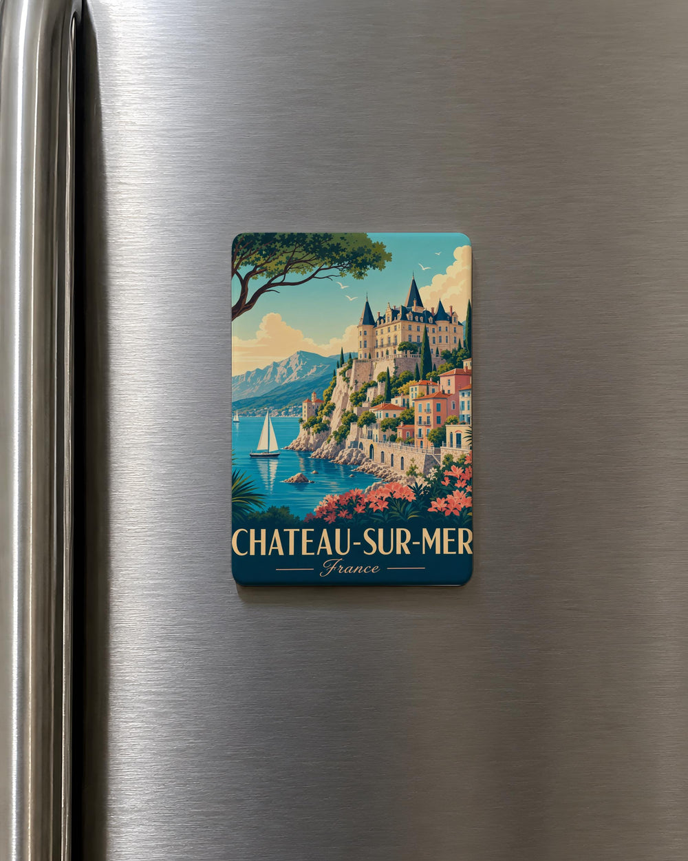 Chateau-sur-Mer Fridge Magnet, Newport Rhode Island Mansion Souvenir, Historic Gilded Age Estate Kitchen Magnet