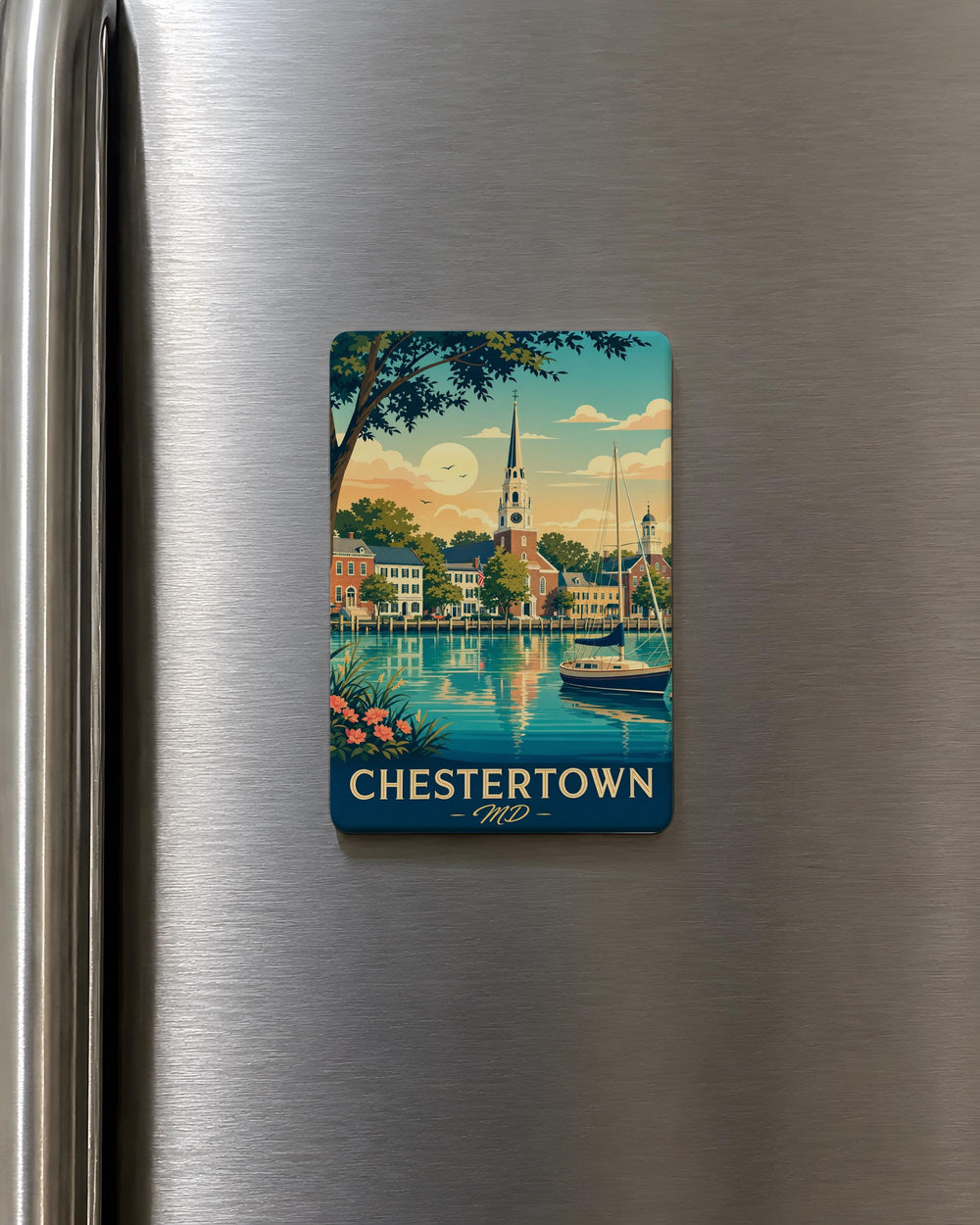 Chestertown MD Fridge Magnet, Chestertown Maryland Souvenir Magnet, Kent County Travel Gift, Eastern Shore Keepsake Magnet