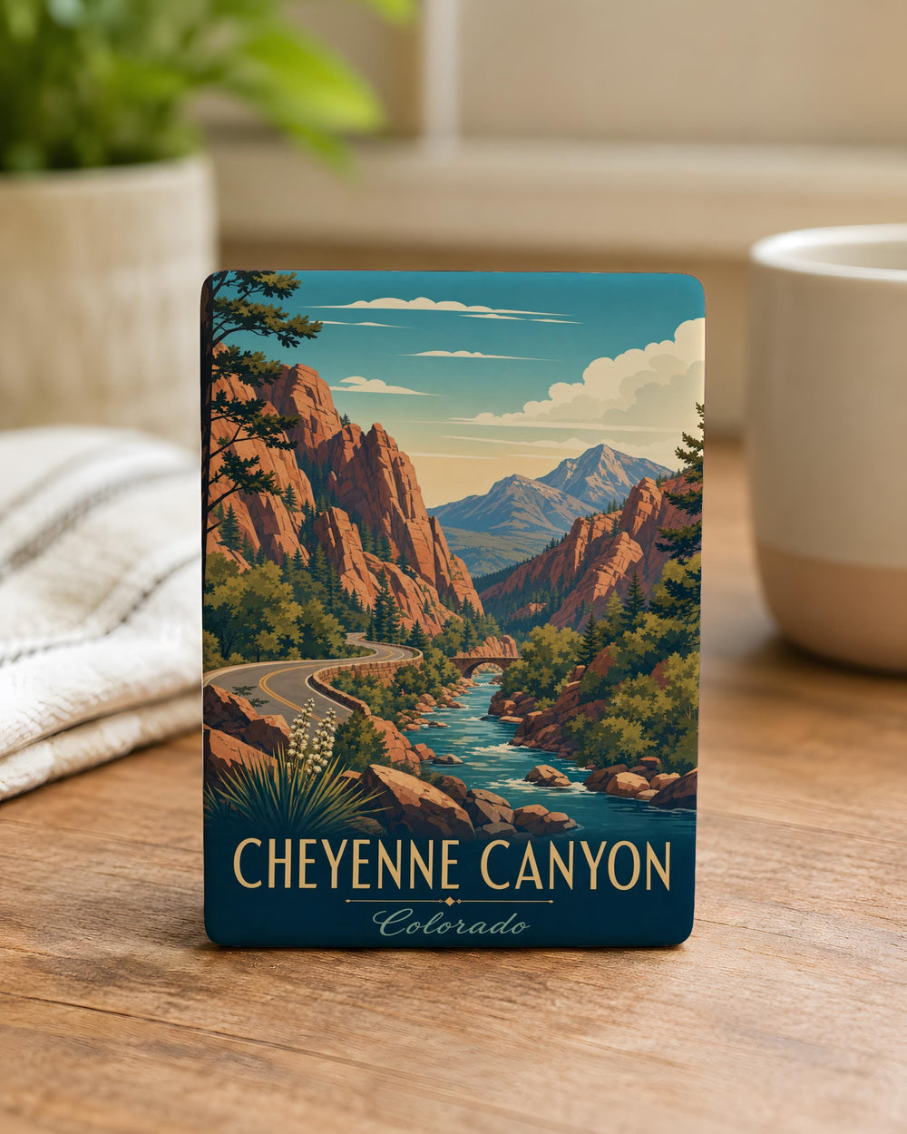 Cheyenne Canyon Fridge Magnet, Colorado Nature Souvenir, Scenic Canyon Landscape Magnet, Cheyenne Canyon Park Gift