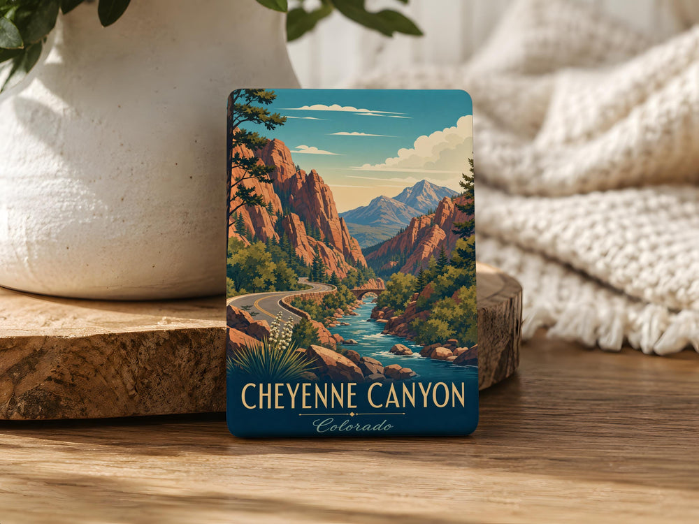 Cheyenne Canyon Fridge Magnet, Colorado Nature Souvenir, Scenic Canyon Landscape Magnet, Cheyenne Canyon Park Gift