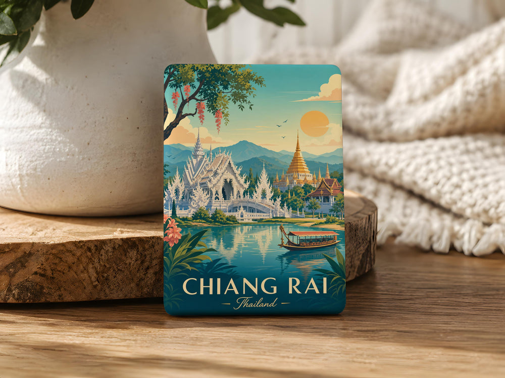 Chiang Rai Thailand Fridge Magnet, Chiang Rai Travel Souvenir Magnet, Thailand Landmark Refrigerator Magnet, Chiang Rai Keepsake Magnet
