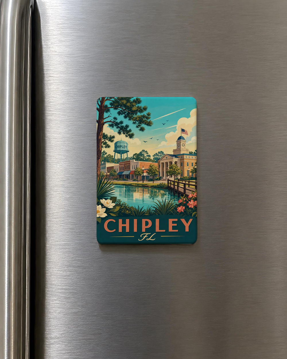 Chipley Florida Fridge Magnet, Chipley FL Souvenir Magnet, Washington County Florida Travel Gift, Chipley FL Keepsake Magnet