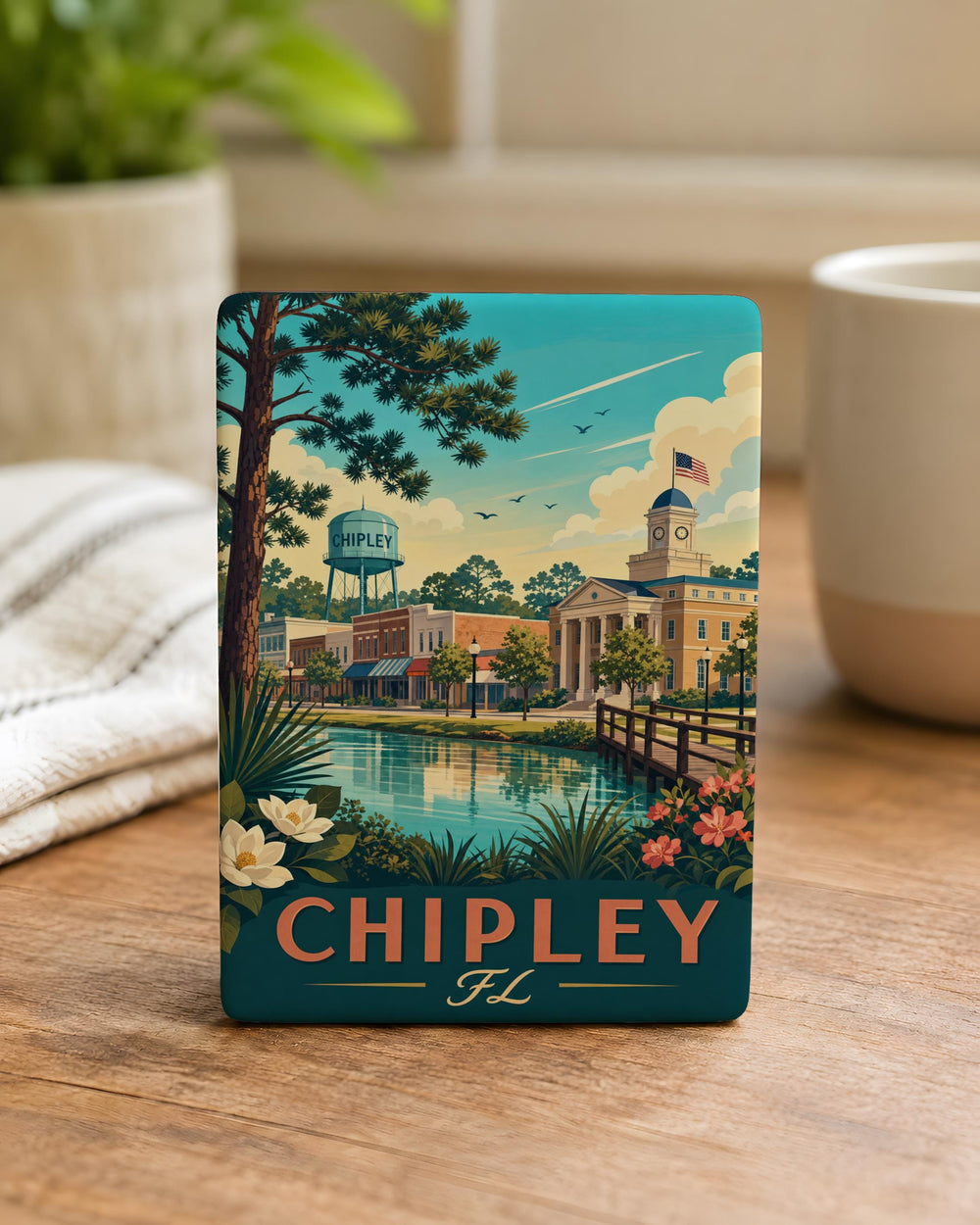 Chipley Florida Fridge Magnet, Chipley FL Souvenir Magnet, Washington County Florida Travel Gift, Chipley FL Keepsake Magnet