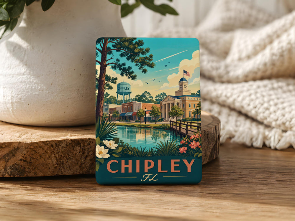 Chipley Florida Fridge Magnet, Chipley FL Souvenir Magnet, Washington County Florida Travel Gift, Chipley FL Keepsake Magnet