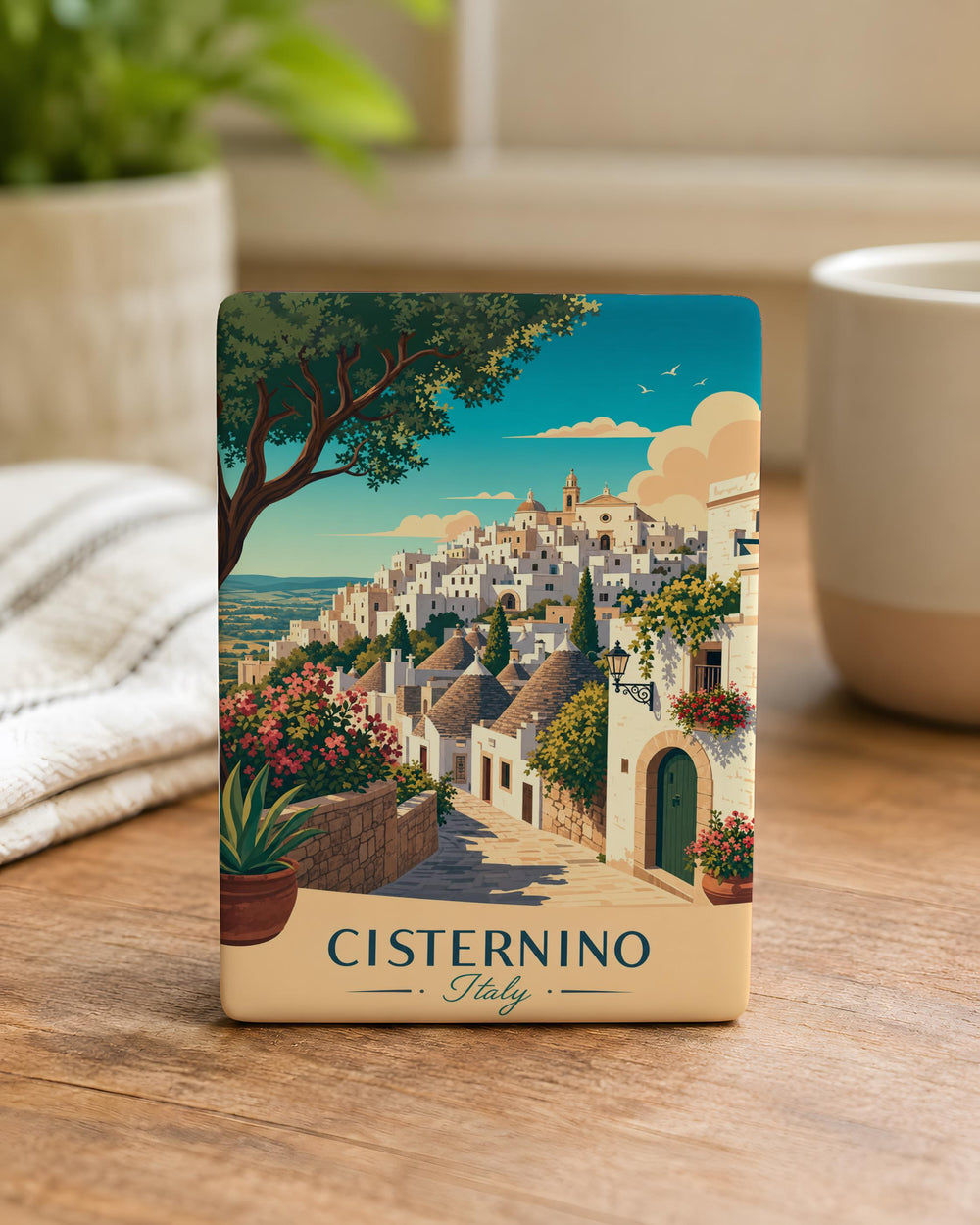 Cisternino Italy Fridge Magnet, Cisternino Puglia Souvenir Magnet, Italian Village Travel Keepsake Magnet, Italy Gift Magnet