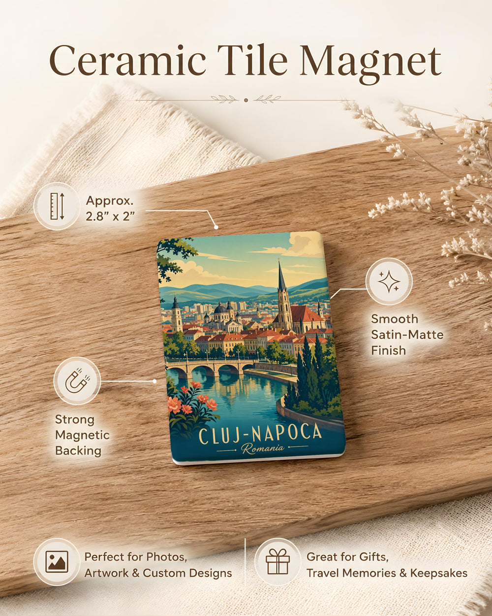 Cluj-Napoca Romania Fridge Magnet, Cluj-Napoca Souvenir Magnet, Romania Travel Magnet, Transylvania Magnet, Cluj Gift
