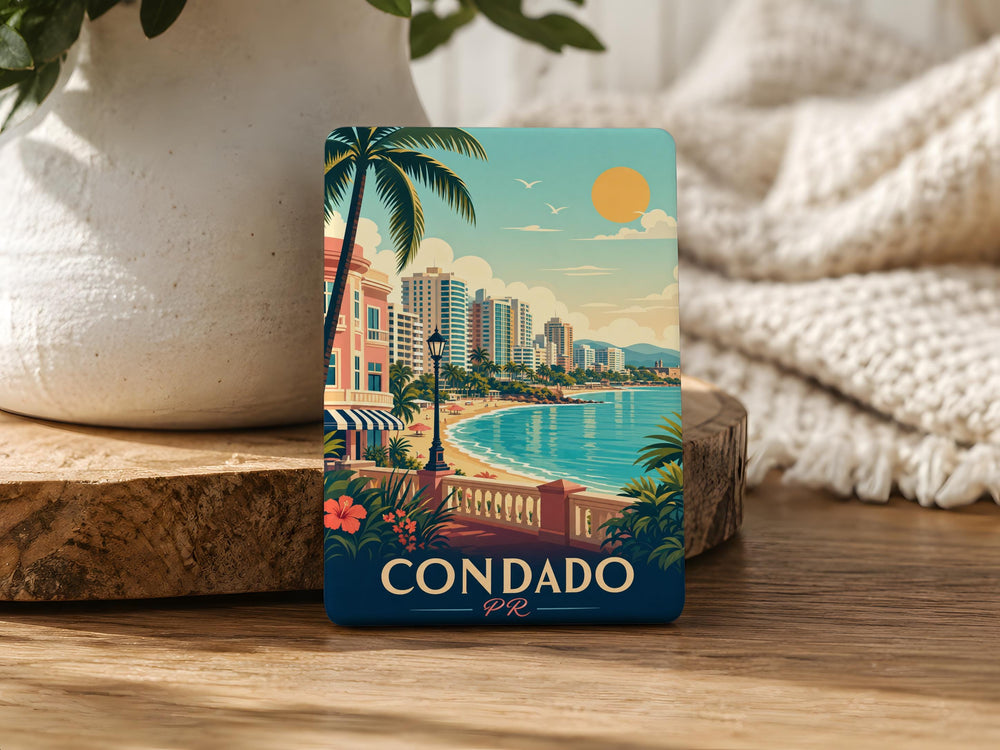 Condado Puerto Rico Fridge Magnet, Condado PR Souvenir Magnet, San Juan Puerto Rico Travel Keepsake Magnet