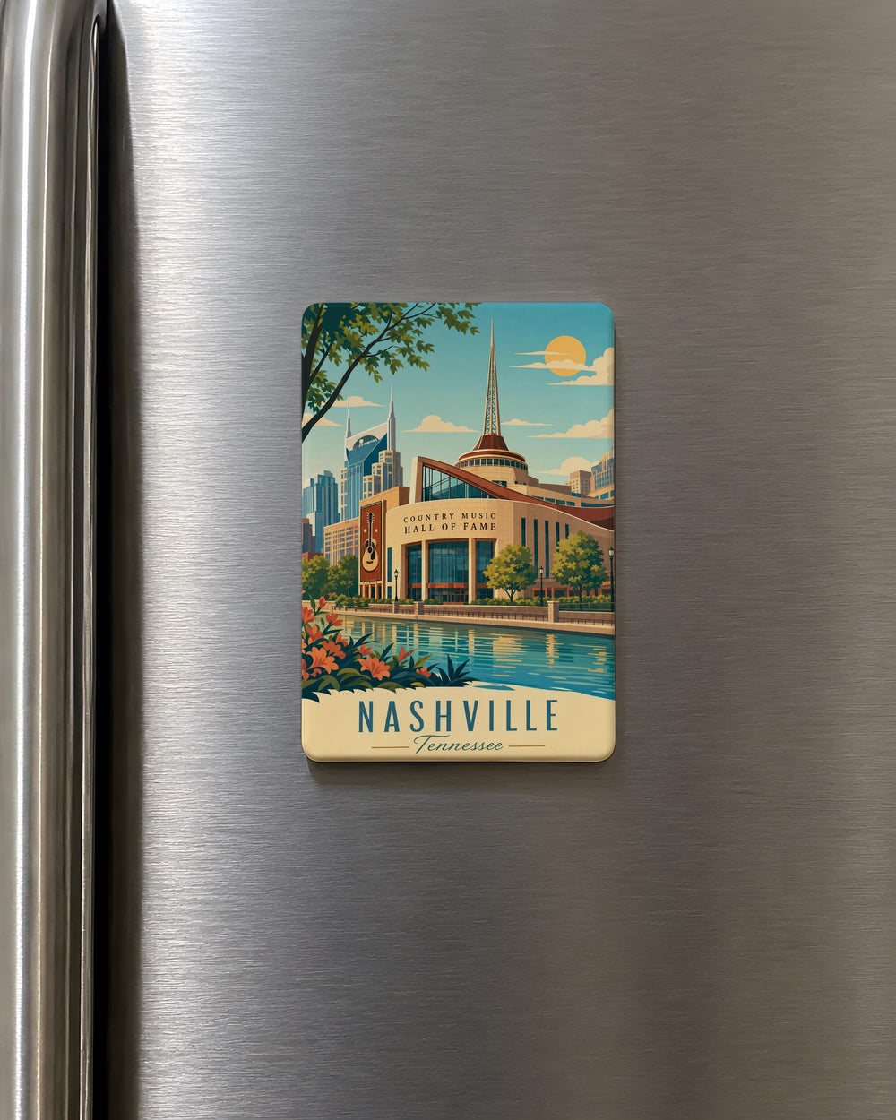 Country Music Hall of Fame Fridge Magnet, Nashville Tennessee Music Museum Souvenir Magnet, Country Music Landmark Gift