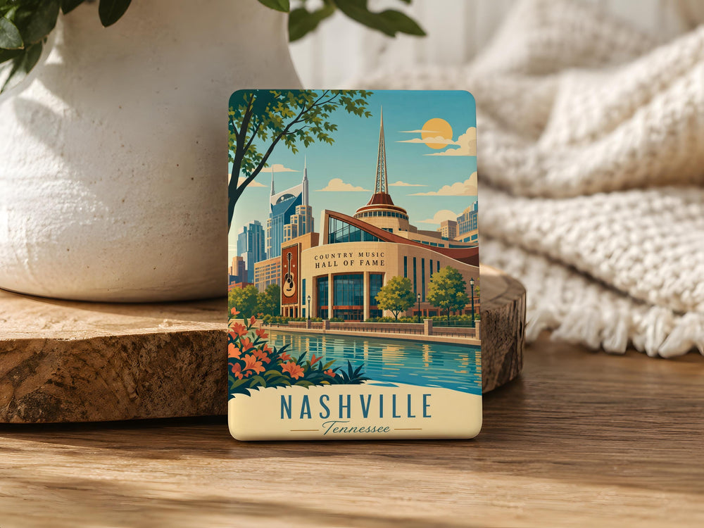 Country Music Hall of Fame Fridge Magnet, Nashville Tennessee Music Museum Souvenir Magnet, Country Music Landmark Gift