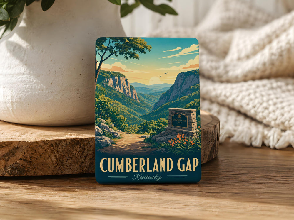 Cumberland Gap Fridge Magnet, Cumberland Gap National Historical Park Souvenir, Appalachian Mountain Pass Travel Keepsake