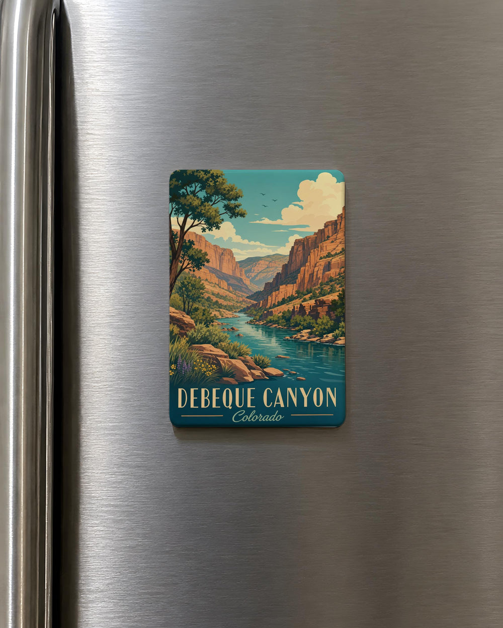 DeBeque Canyon Fridge Magnet, Colorado Canyon Landscape Souvenir Magnet, De Beque Canyon Travel Keepsake Gift