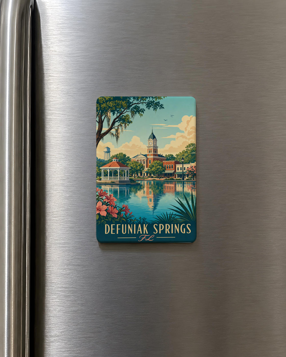 DeFuniak Springs FL Fridge Magnet, Florida Travel Souvenir Magnet, DeFuniak Springs Florida Keepsake Magnet